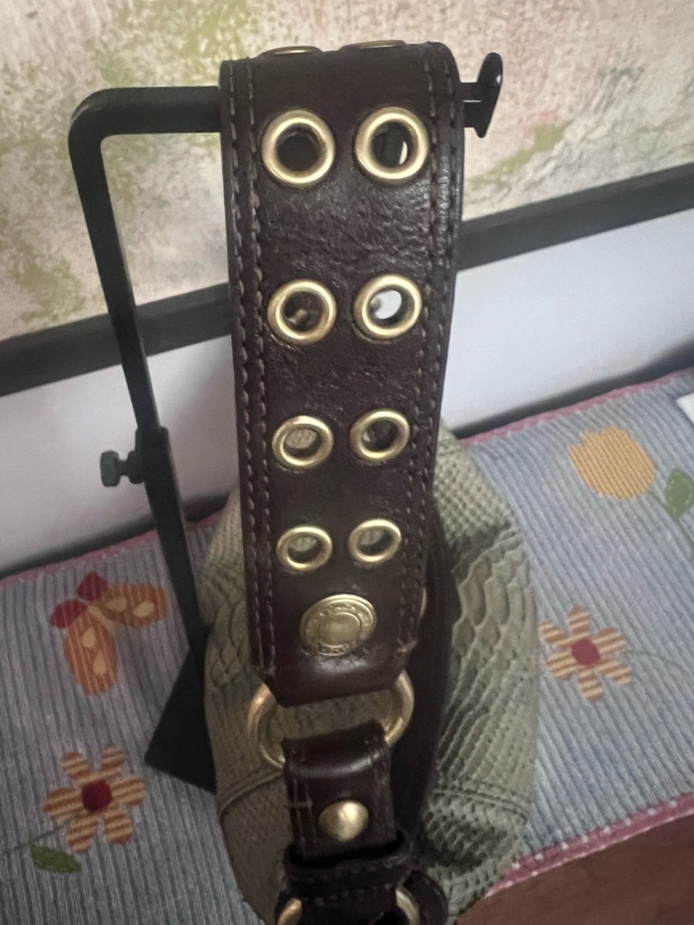 Coach Chelsea Turnlock Light Green Snakeskin Leather Hobo 2007/Y2K - Picture 5 of 14